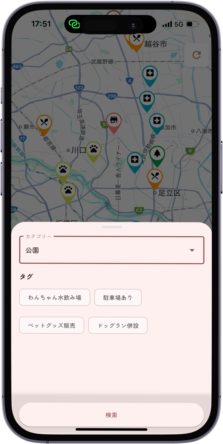 マップタブ検索